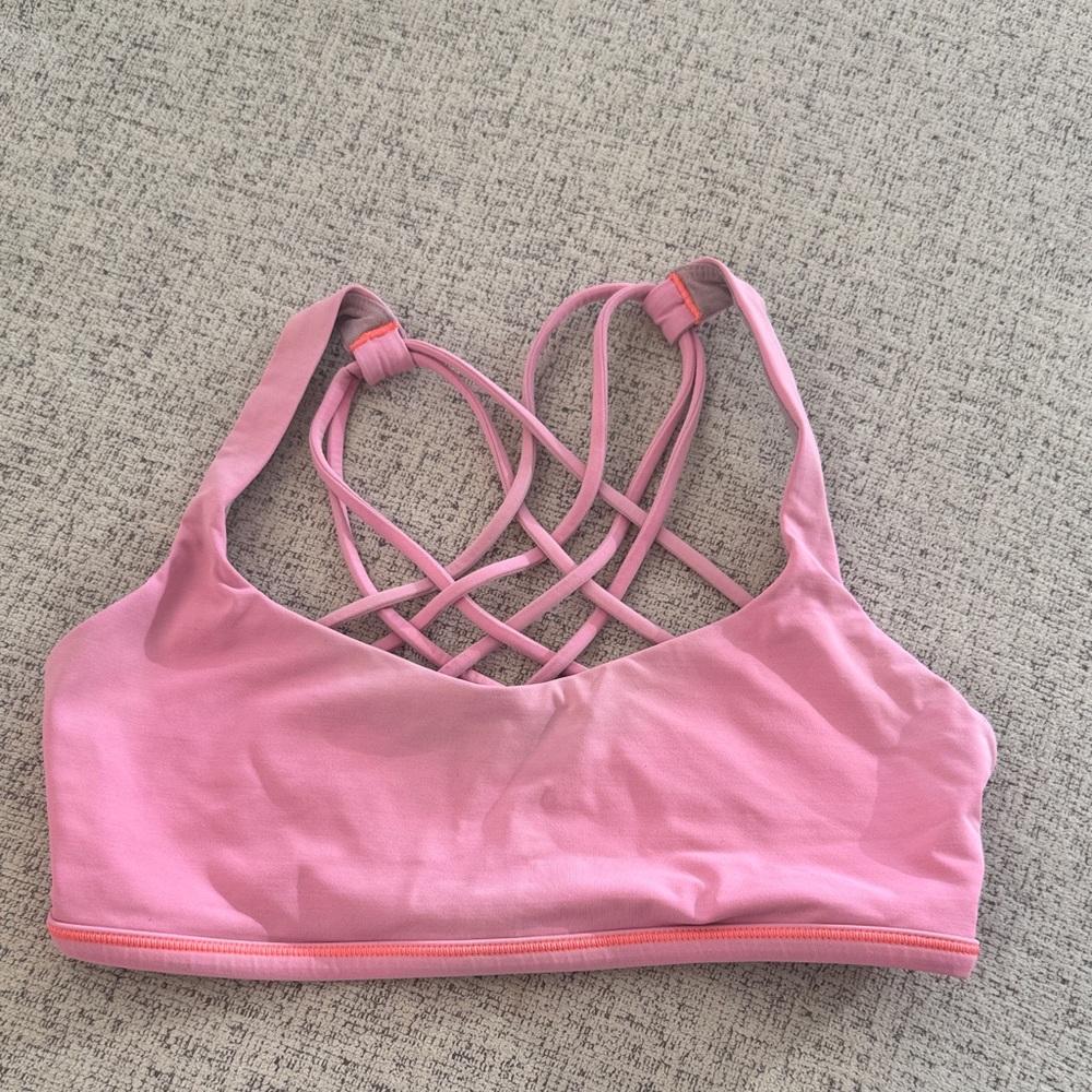 lululemon athletica Free to Be Sports Bra in Orange/Pink